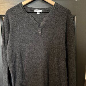 Mens And Now This Brand Lightweight Dark Gray Black Sweater Extra Large